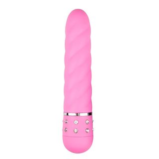 Mini Vibrator ET Diamond Twisted Pink