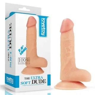 Dildo The Ultra Soft Dude 7 Inch Slim Flesh