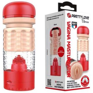Masturbator Cu Vibratii Pretty Love Vagina Emily Red