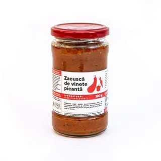 Zacusca naturala de vinete picanta 300g – INVIE TRADITIA