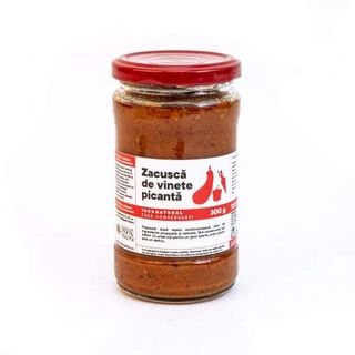 Zacusca naturala de vinete picanta 300g – INVIE TRADITIA