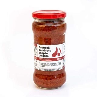 Zacusca naturala de vinete coapte pe plita 350g – INVIE TRADITIA
