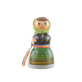 Papusa pusculita traditionala din ceramica model fetita 16 cm