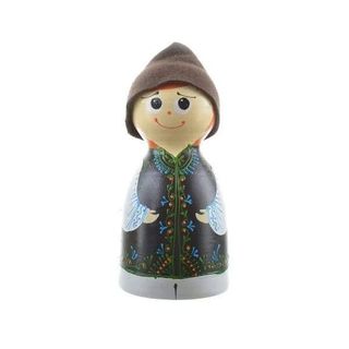 Papusa pusculita traditionala din ceramica model flacau 21cm 1 buc