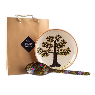 Pachet cadou ceramica de Horezu + Lingura Pictata manual