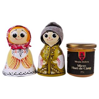 Pachet cadou Drag si Draga cu miere din flori de camp 200g