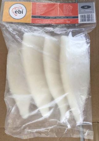 Калмари туби замразени 1кг/бруто/ чистени-1брой