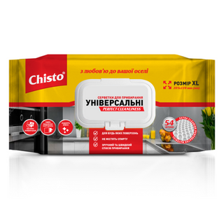 CHISTO სველი ხელსახოცი უნივერსალური საწმენდი 54 ც (ჩისტო)