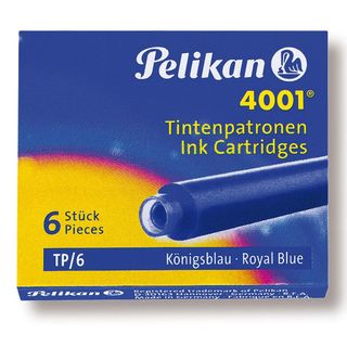 Naboje krótkie Pelikan 4001 6 szt. - niebieskie