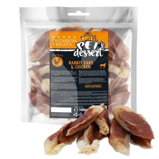 PET'S DESSERT EARS RABBIT & CHICKEN 80G