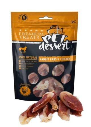 Pet Dessert Rabbit Ears & Chicken, 80 g