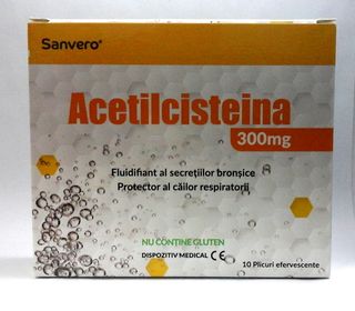 Sanvero Acetilcisteina 300mg plicuri efervescente x 10