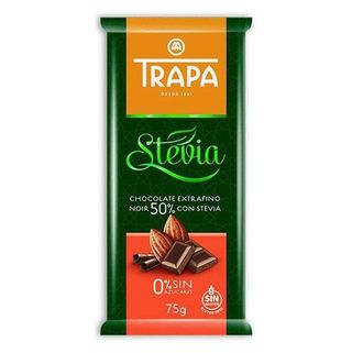Ciocolată neagră 50% cacao cu ștevie 75 g Trapa