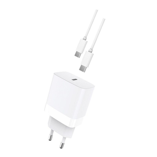 INCARCATOR RETEA CELLARA USB C PD 20W CU CABLU DETASABIL TYPE C - TYPE C - ALB,CL75860