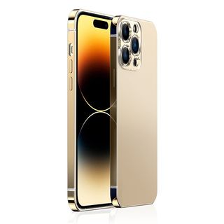 Capac Protectie Spate Cellara Colectia Mettalic Pentru Iphone 14 Pro Max - Auriu