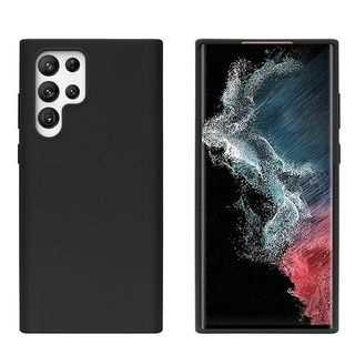 Capac Protectie Spate Cellara Din Silicon Colectia Soft Pentru Samsung Galaxy S22 Ultra - Negru