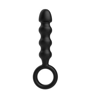 Dildo Anal Plug With Ring Black Large PL