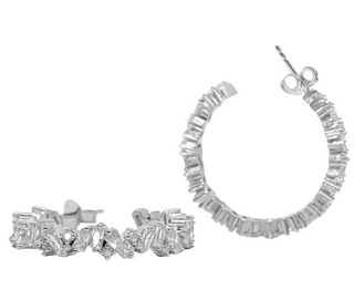 Cercei Étoile, Argint 925, White Cubic Zirconia