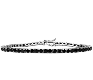 Brățară Tennis Liberté, Argint 925, Brilliant Cut, Black Cubic Zirconia, 18 Cm