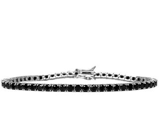 Brățară Tennis Liberté, Argint 925, Brilliant Cut, Black Cubic Zirconia, 18 Cm