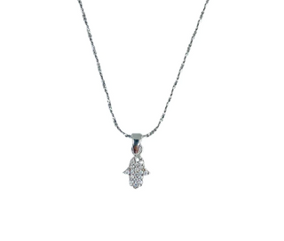 Colier Main, Argint 925, White Cubic Zirconia, 45Cm