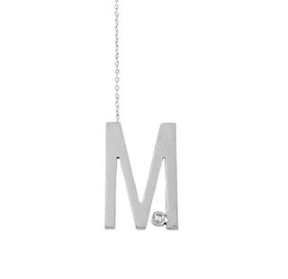 Colier Moi Litera M, Argint 925, Silver, 40 Cm