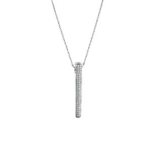 Colier Tuyau, Argint 925, White Cubic Zirconia, 45 Cm