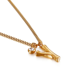 Colier Appel 50Cm, Litera Y, Placat Aur 18K