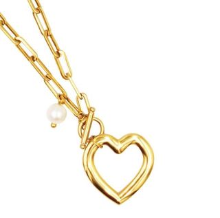 Colier Coeur, Placat Cu Aur 18K, 50Cm