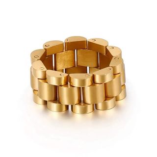 Inel Horologe 57, Gold, Otel Inoxidabil, Placat Aur 18K