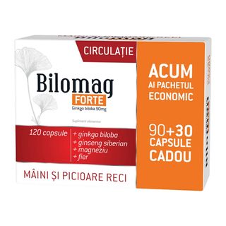 Pachet Zdrovit Bilomag Forte Circulatie 90 Capsule + 30 Capsule
