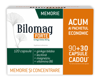 Pachet Zdrovit Bilomag Forte Memorie 90 Capsule + 30 Capsule