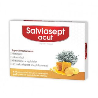 Zdrovit Salviasept Acut 12 Comprimate De Supt