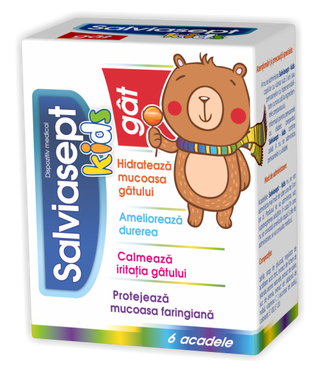 Zdrovit Salviasept Kids Gat Acadele 6Buc