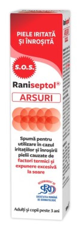 Zdrovit Raniseptol Arsuri S.O.S. Spuma 20% Panthenol 150Ml