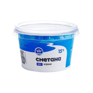 Сметана Белая Река 15% 180 г
