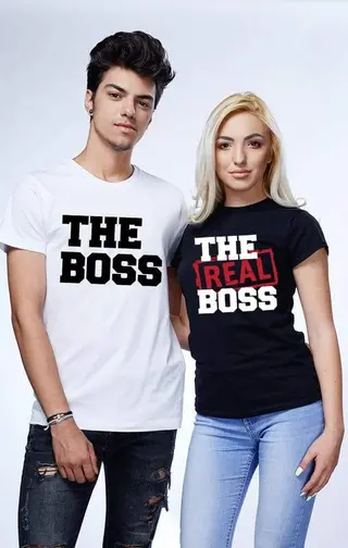 Tricouri de Cuplu The Boss and Real Boss