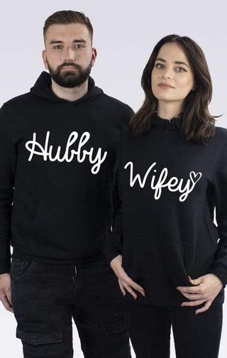 Set Hanorace de Cuplu Hubby and Wifey