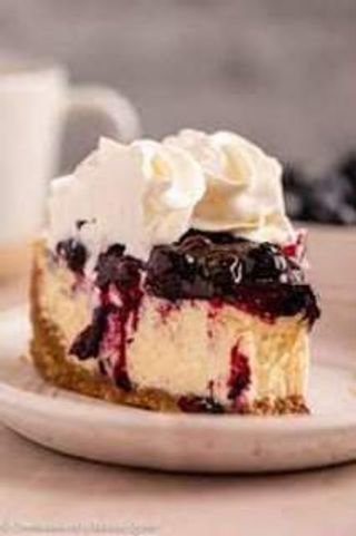 Fresh Blue and Berry Cheese Cake Slice