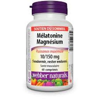 Webber Naturals Melatonin 10Mg /Magnesium 150Mg Tabs 60S