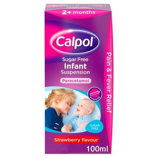 Calpol Strawberry Sugar-Free Infant Suspension, 100ml