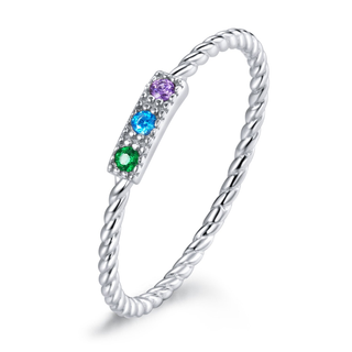 Inel din argint Rainbow Shape 7