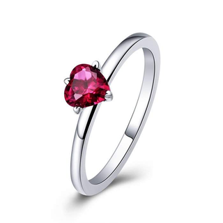 Inel din argint Little Heart Red 8