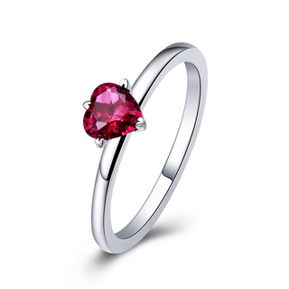 Inel din argint Little Heart Red 7