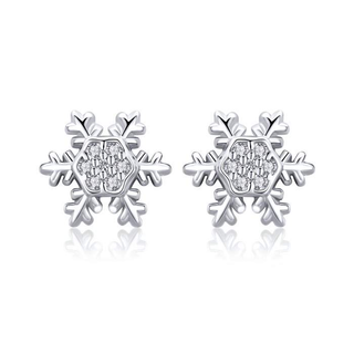 Cercei din argint Winter Snowflakes