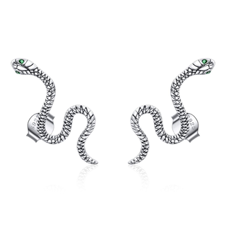 Cercei din argint Crystal Snake