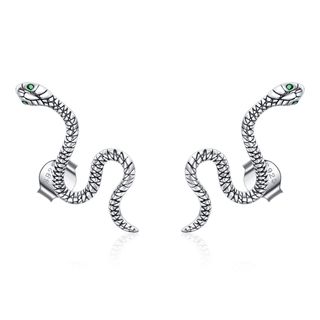 Cercei din argint Crystal Snake