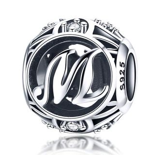 Talisman din argint cu Litera M si cristale