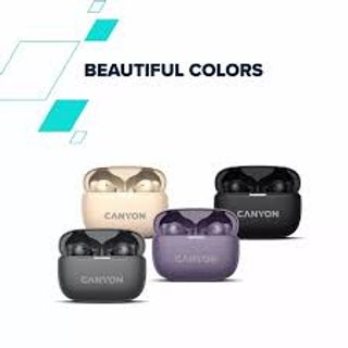 Canyon TWS10 ANC Noise-Cancelling Earbuds, Beige