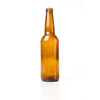 Amber Empty Beer Bottle